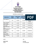 Department of Education: Individual Learning Plan