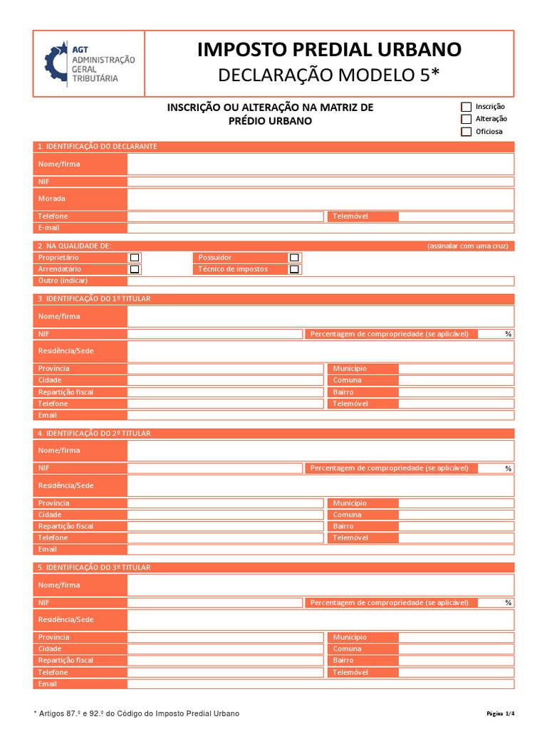 Modelos Formularios Editaveis Imposto Predial Urbano Ipu Imposto