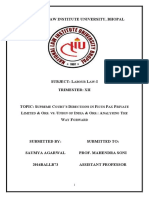 Labour 1 - Supreme Court's Directions in Ficus Pax Private Limited & Ors. vs. Union of India & Ors. Analysing The Way Forward