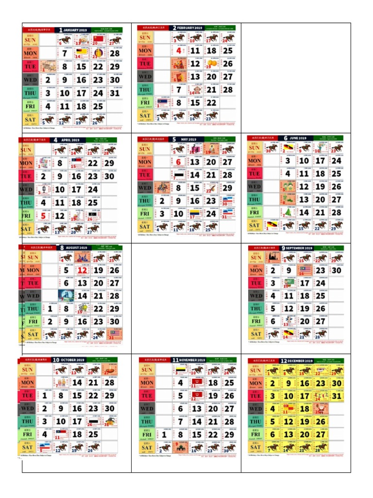 Calendar 2019