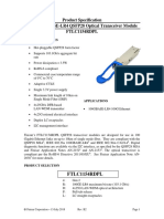 Product Specification 10km 100GBASE-LR4 QSFP28 Optical Transceiver Module FTLC1154RDPL