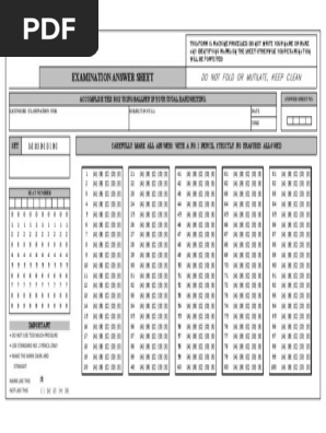 Answer Sheet