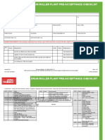 JH FRM Pae 001 15 Drum Roller Plant Pre Acceptance Checklist