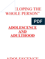Developing the Whole Person from Adolescence to Adulthood