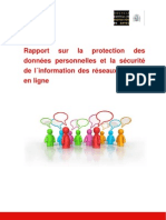 Rapport Sur La Protection Des Données Personnelles Et La Sécurité de L Information Des Réseaux Sociaux en Ligne