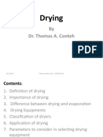 Drying: by Dr. Thomas A. Conteh