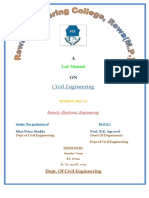 Civil Engineering: Lab Manual