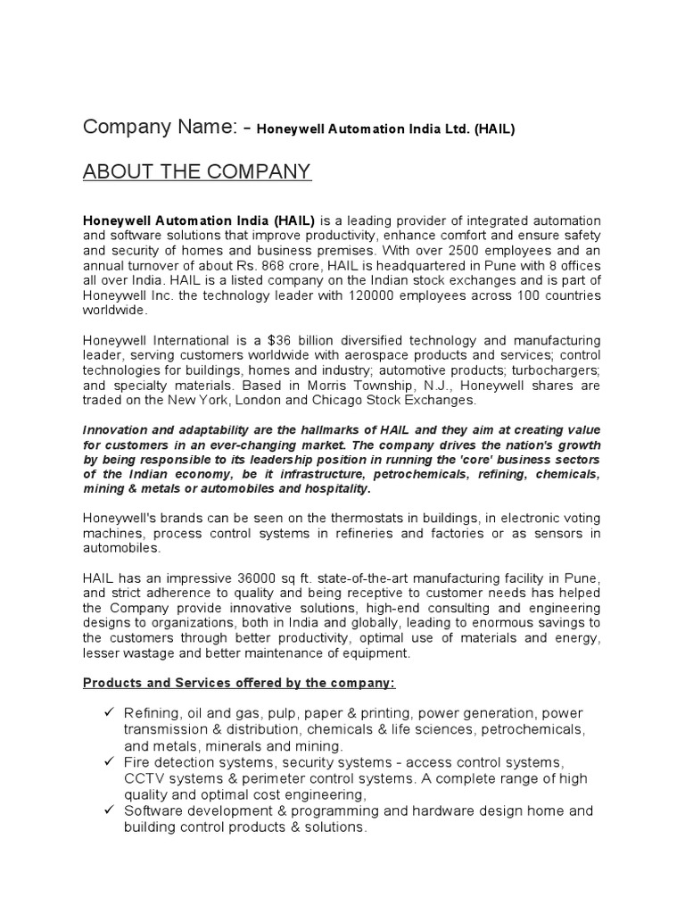 Financial Management Ratios Study PDF Honeywell Revenue