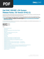 Dell EMC S5048F-ON System Release Notes, OS Version 9.14 (2.2)