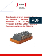 Estudio Sobre El Grado de Adaptación de Las Pequeñas y Medianas Empresas Españolas A La Ley Orgánica de Protección de Datos (LOPD) y El Nuevo Reglamento de Desarrollo (RDLOPD)