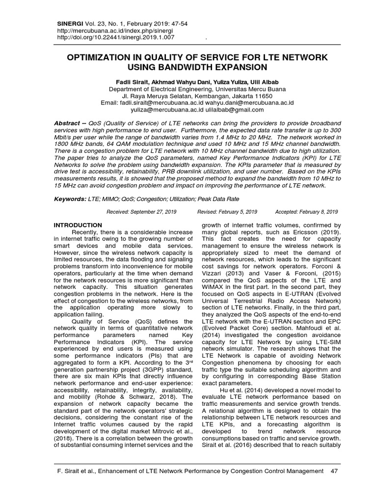 Optimization in Quality of Service For Lte Network PDF | PDF | Lte ...