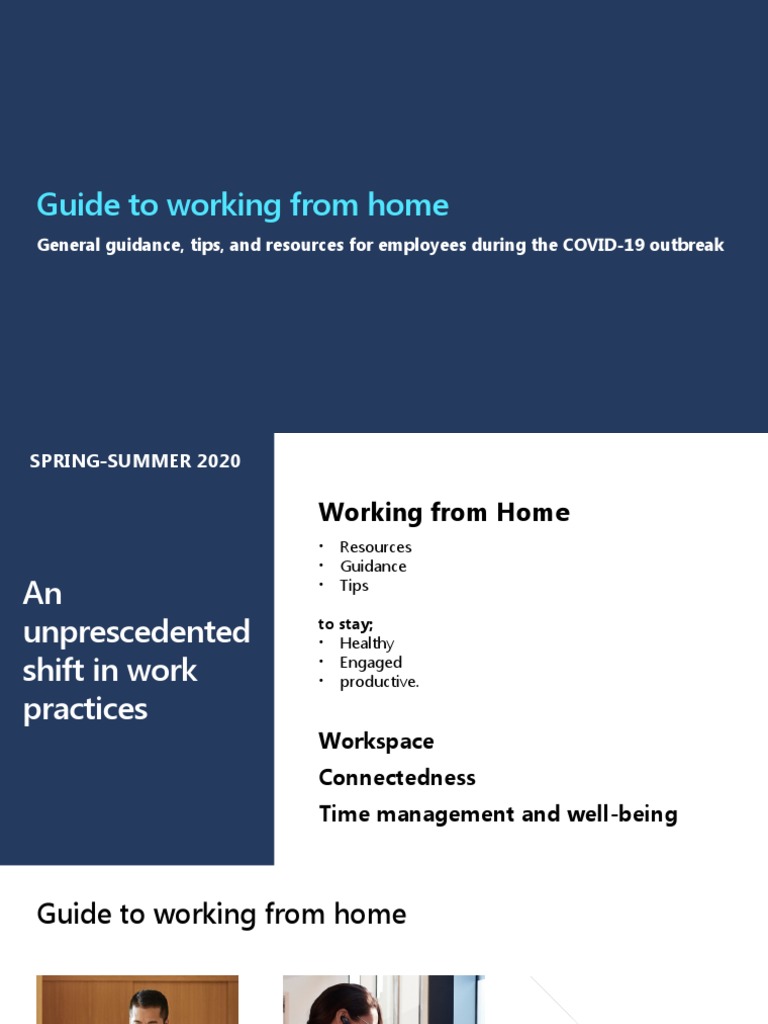 Guide To Working From Home: General Guidance, Tips, and Resources For ...