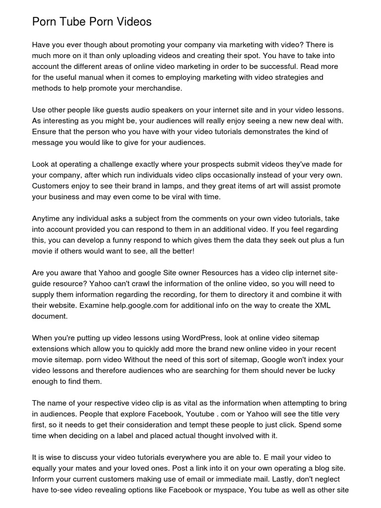 Porn Tube Porn Videosqktvy PDF PDF You Tube Video Clip 