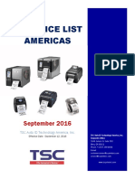 TSCAA Printer Price List September 2016
