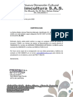 Certificado Pago Al Dia Dimcultura Maidy Johana Patermina PDF