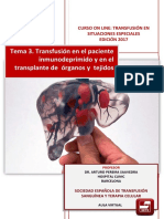 Tema 3. Transfusión en El Paciente Inmunodeprimido y en El Transplante de Órganos y Tejidos PDF