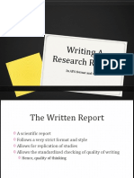 Writing APA-Style Research Reports