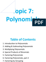 Polynomial Notes 2018