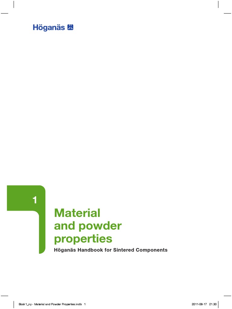 Handbook No.1. Material and Powder Properties Korr4 | PDF | Crystal ...
