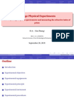 College Physical Experiments: EXP: Adjusting The Prism Spectrometer and Measuring The Refractive Index of Prism