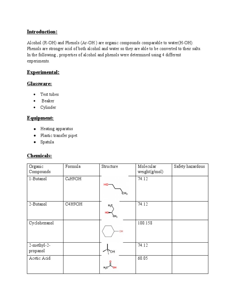 Report#8 | PDF | Ester | Alcohol