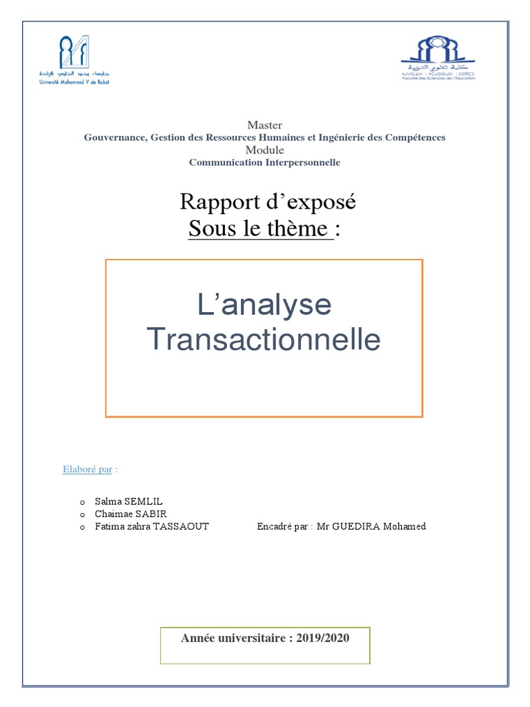 Analyse Transactionnelle et Relations | PDF | Psychothérapie | Psychanalyse