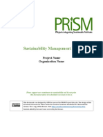 Sustainability Management Plan: Project Name Organization Name