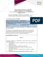 Guia de Actividades y Rúbrica de Evaluación-Paso 2 Actividad Sobre Distribuciones Muestrales y Estimación