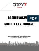 Računovodstvo 2 Skripta 1. I 2. Kol