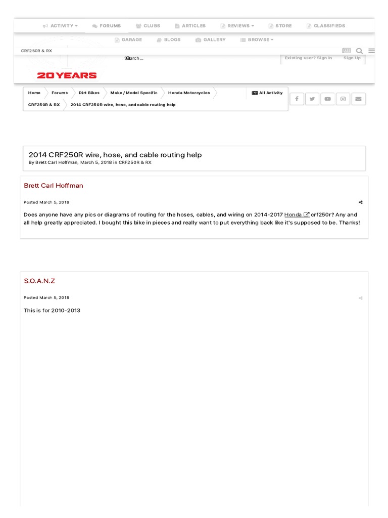 2014 CRF250R Wiring & Routing Guide PDF Software Communication