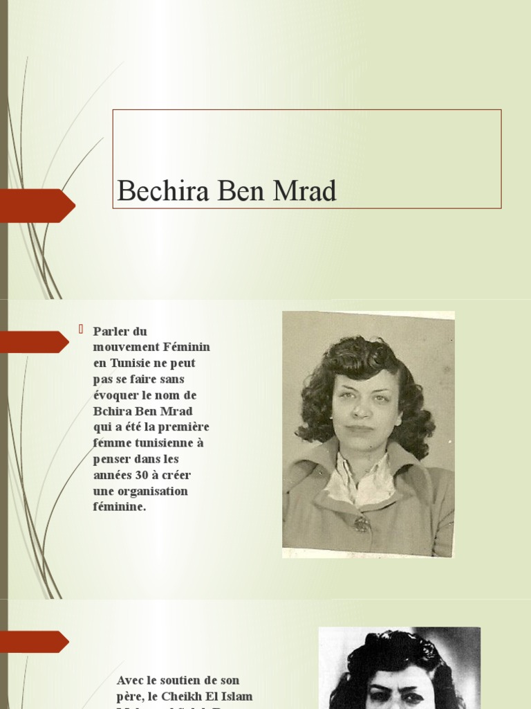 Bchira Ben Mrad : Pionnière du Féminisme | PDF