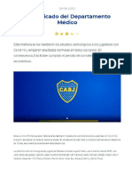 Comunicado Del Departamento Médico de Boca