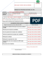 1º Edital de Formação Do Processo Eleitoral Da CIPA