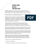 Decreto Único del Sector Salud compila normas de afiliación, calidad y financiación en salud