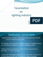 Presentation On Lighting Industry: Presented By: Sagar Kumar G209080