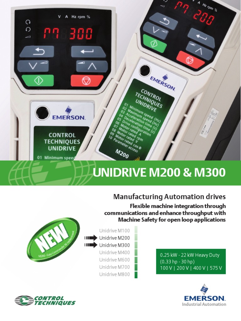 Unidrive M200 Fiche Technique | Unidrive M200 Downloads – ITULM