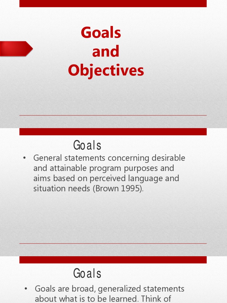 Goals and Objectives | Download Free PDF | Goal | Cognitive Science