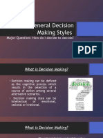 Four General Decision Making Styles