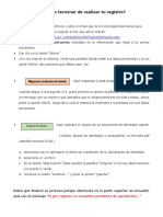 Cómo Terminar de Realizar Tu Registro PDF