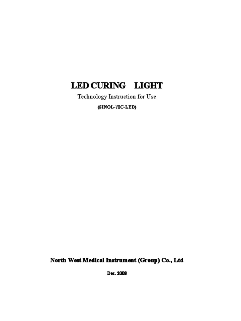 Led Curing Light PDF Lighting Electrical Equipment