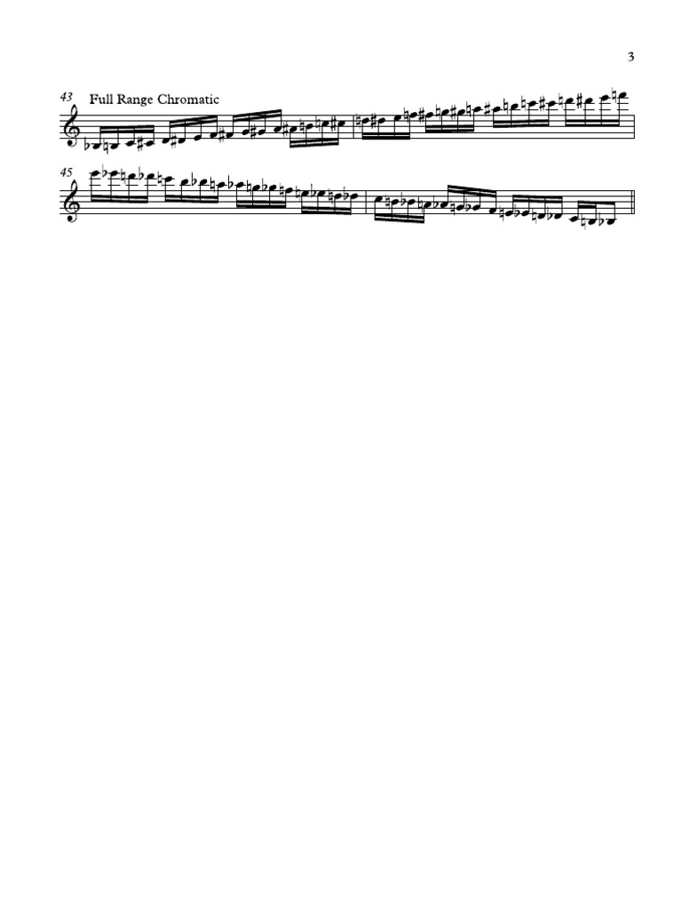 Full Range Chromatic Scale For Saxophone PDF PDF