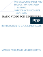 Profit Loss and Discount BASIC VIDEO FOR BEGINNERS