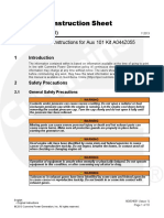 Instruction Instruction Sheet Sheet: Installation Instructions For Aux 101 Kit A044Z055