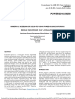 POWER2016-59259: Numerical Modeling of Liquid-To-Vapor Phase Change in Porous Medium Under Solar Heat Localization