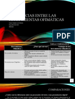 Diferencias Entre Las Herramientas Ofimáticas