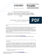 The Firms' Survival and Competition Through Global Expansion: A Case Study From Food Industry in FMCG