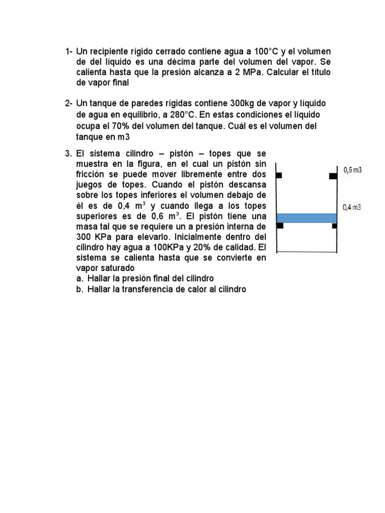 Análisis de Recipientes Rígidos en Termodinámica | PDF | Hogar ...