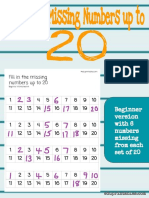 Eduprintables - Fill in The Missing Numbers Up To 20 PDF