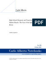 High School Dropouts and Transitory Labor Market Shocks - The Case of The Spanish Housing Boom