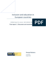 Inclusion and Education in European Countries: Final Report: 3. Discussion and Recommendations